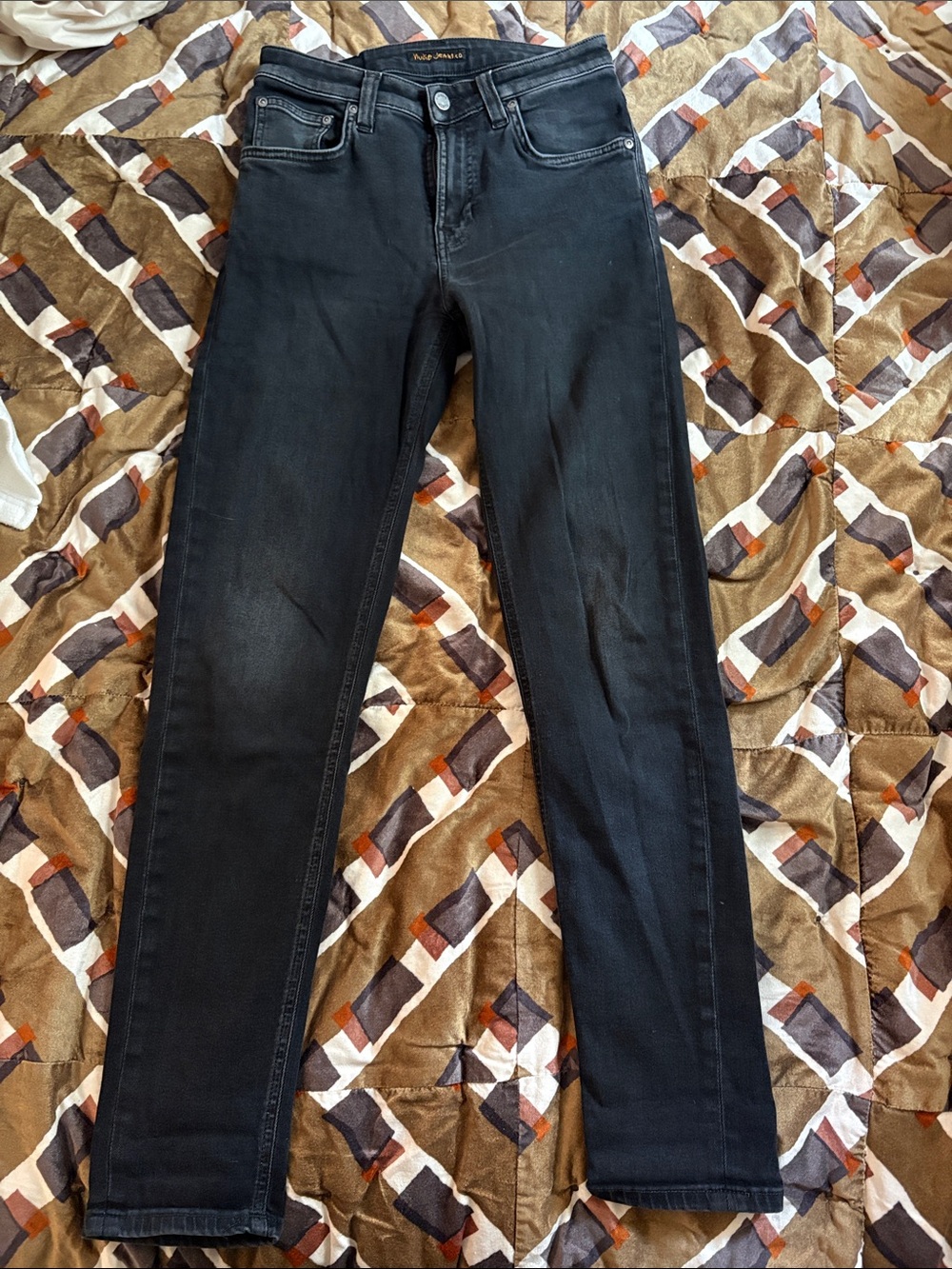 Nudie Jeans Skinny Men's Dark Gray-Black Denim